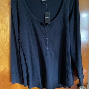 Torrid Black Relaxed Button Down Shirt
